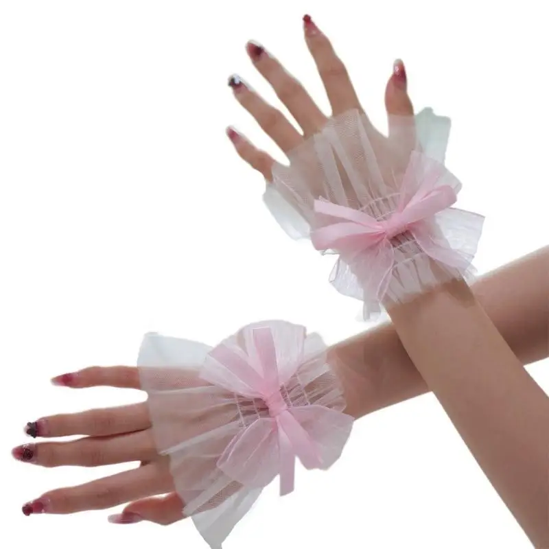 Elasticated Net Sleeve Protectors With Elegant Ribbon Intonation Perfect For Photography Meetings And Suncream Needs 