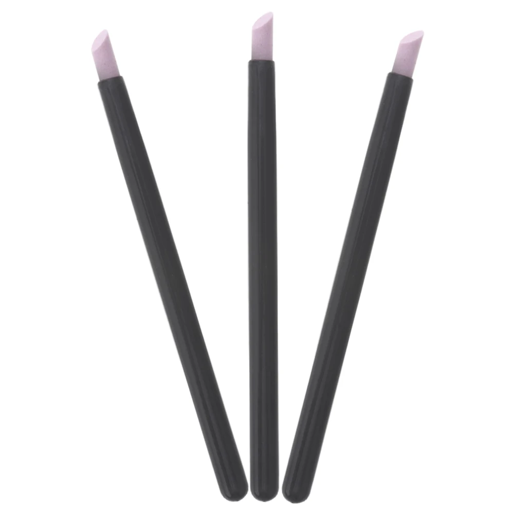 

3pcs Quartz Grinding Head Cuticle Tools Frosted Black Dead Skin Remover for Nails Nail Art Use Material Portable Design
