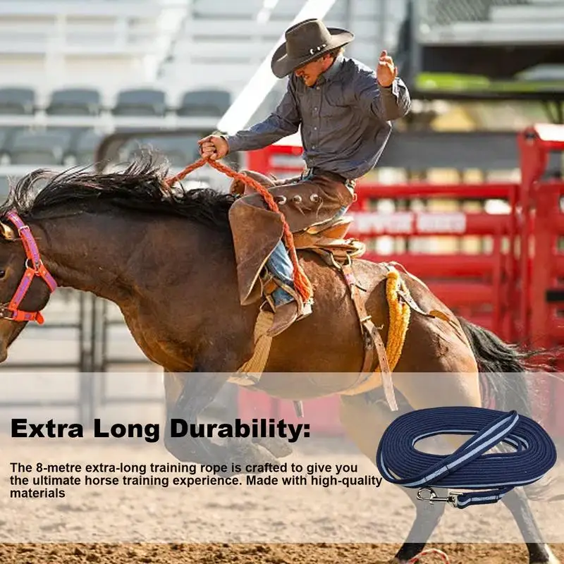 Corde de plomb équine confortable à longue distance, pour l\'entraînement des amateurs d\'équitation, exercice de précision