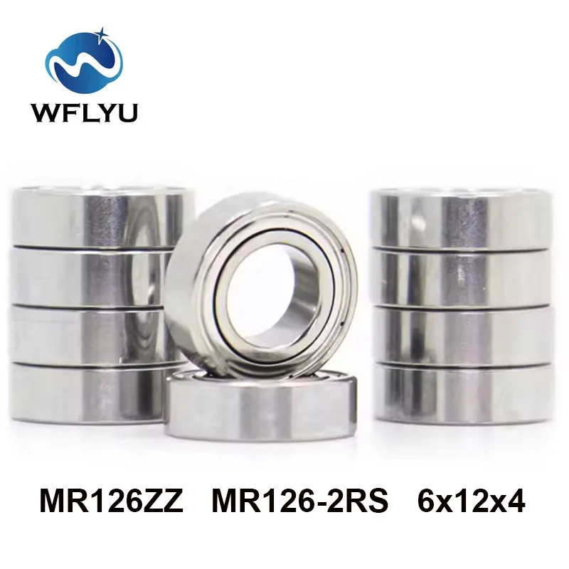 

WFLYU MR126ZZ MR126-2RS 10PCS ABEC-7 Handle Bearings 6x12x4 mm For Strong Drill Brush Handpiece MR126 ZZ Nail Ball Bearing