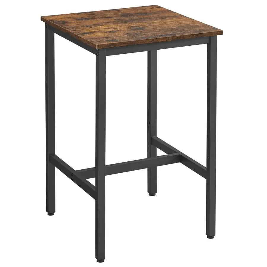

Bar Table, Small Kitchen Dining Table, High Top Pub Table, Bar Height Cocktail Table for Living Room Party, Sturdy Metal, 23.6