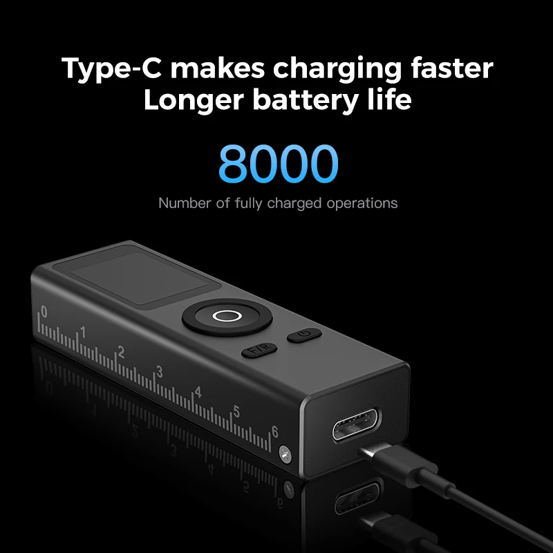 جهاز قياس ليزر للجيب الداخلي الرقمي الذكي عالي الدقة بطول 30 مترًا مع إضاءة خلفية LCD #2