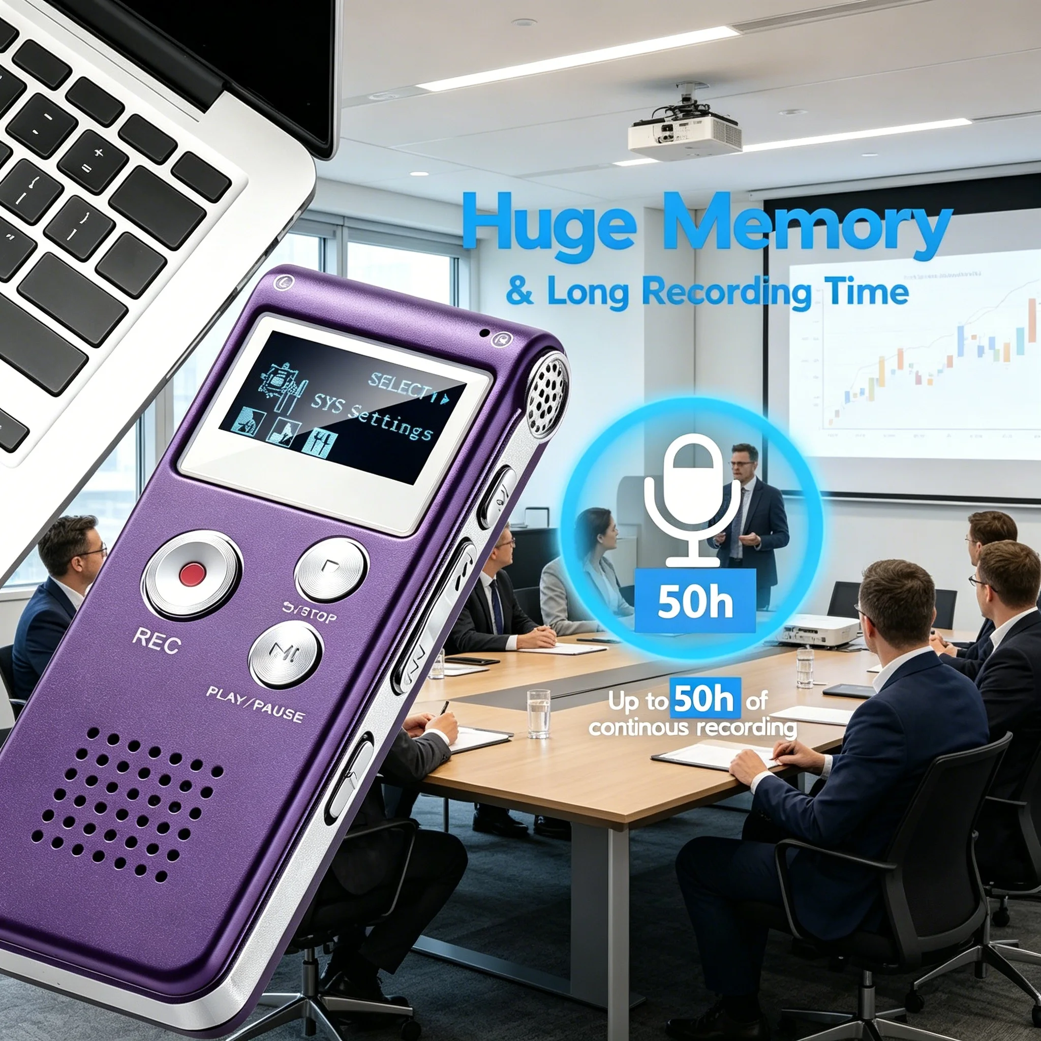 Cheap and User-Friendly Digital Recorder, Supporting Up to 1536kbps. Mini Recorder Upgraded to MP3 and USB, With Playback Functi