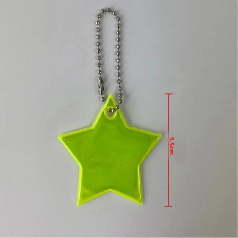 Star Shaped Children’s Safety Reflective Gear Stylish Pendant Keychain Reflector for Bag Wheelchair 11-color