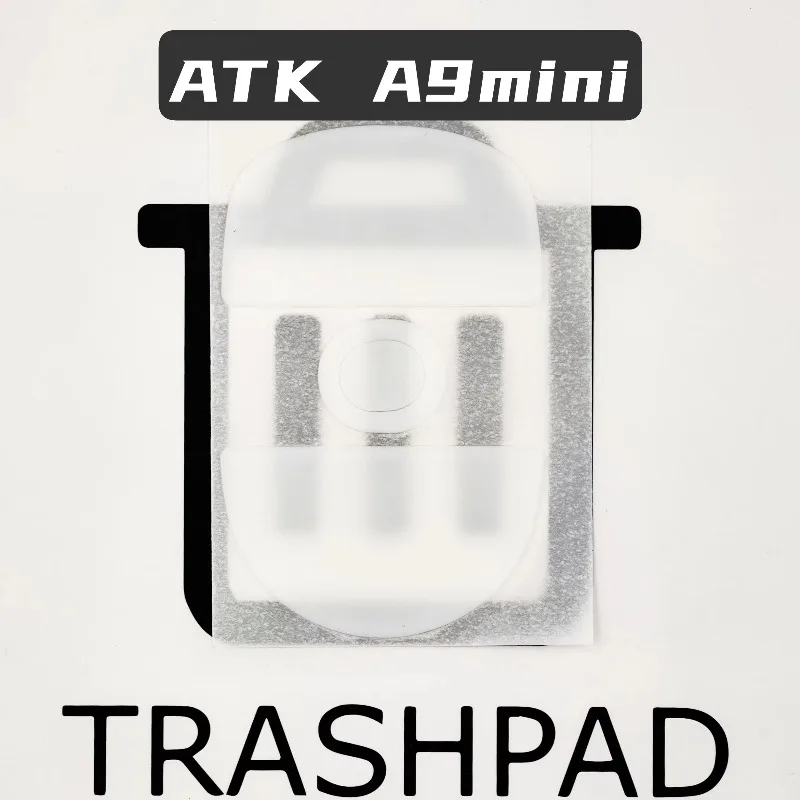 1 Set TRASHPAD PTFE Mouse Skates Feet For ATK A9 mini ICE Speed Red Control Brake Mice Glides 0.8mm Anti-sag Design