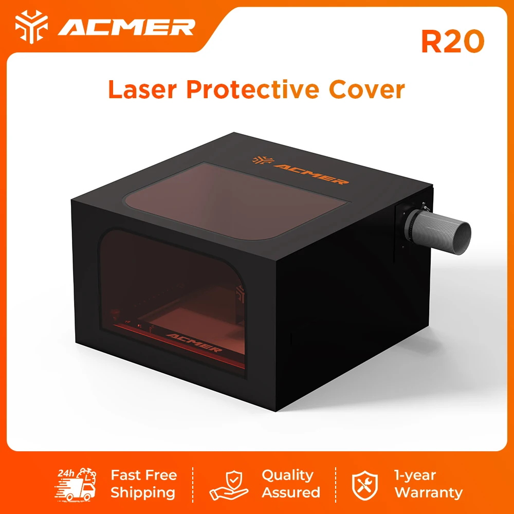 

ACMER R20 Laser Protective Cover Safety Protection Enclosure Cover Fireproof and Dust Smoke with fan for CNC Laser Engraver