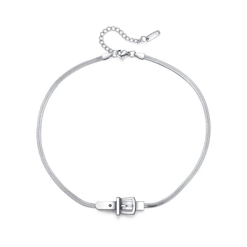 バックル付きのこのスネークボーンネックレスは、セクシーな女の子にとってクールなスタイルです。 鎖骨チェーンはユニークなデザインセンスを持っています