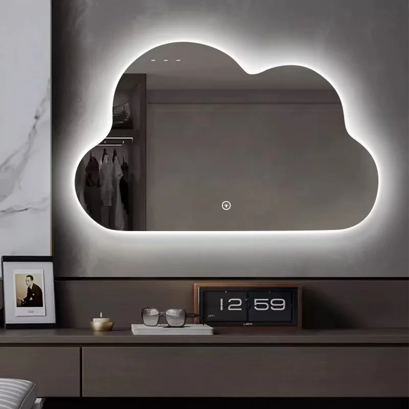 Cloud Modeling Smart Led Lamp Cosmetic  Bathroom Mirror Home Dormitory Commercial Wall-mounted Decorative Mirror