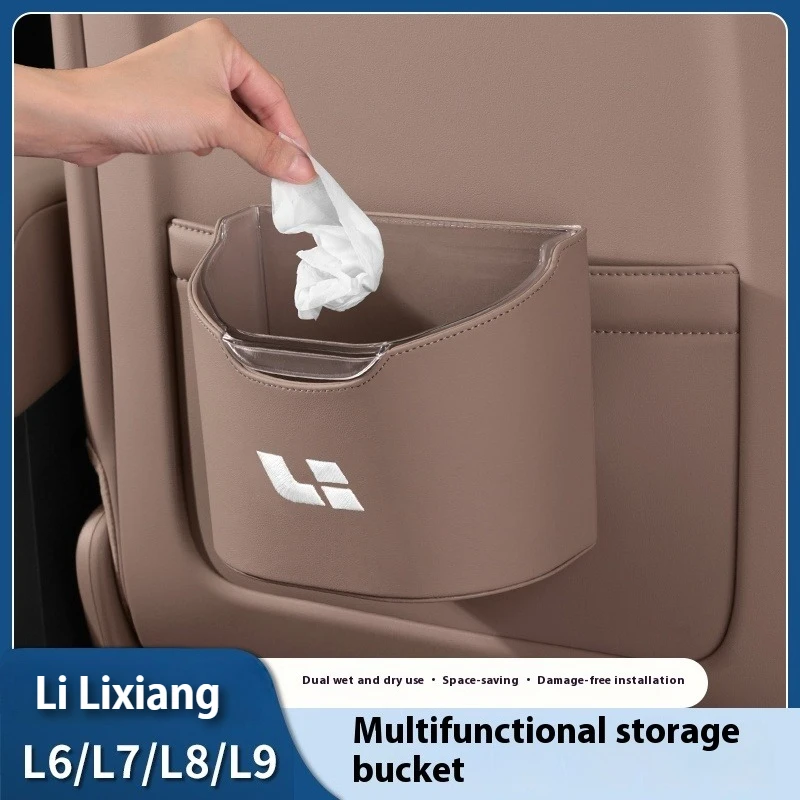 

Подходит для Li L6 L7 L8 L9 LIXIANG I8 MEGA, мусорный бак для двери автомобиля, ящик для хранения зонтика на спинке сиденья автомобиля, подвесной ящик для хранения