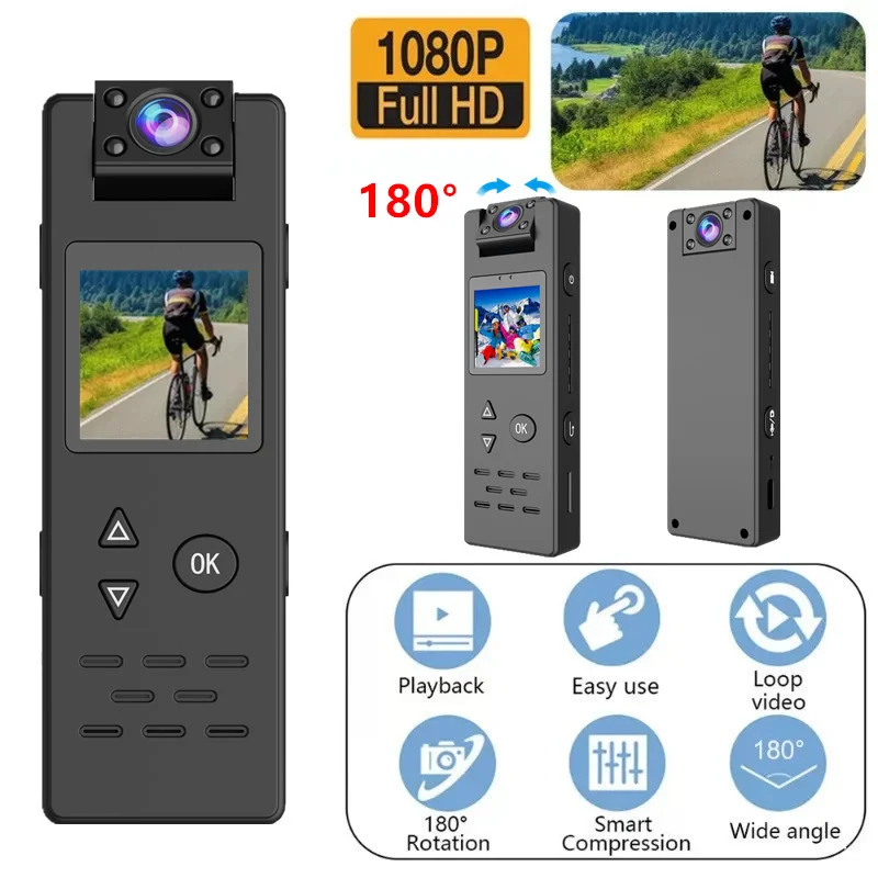 

Portable 1080P pocket camera HD video recording small DV camera, outdoor cycling sports camera, with conference video recording