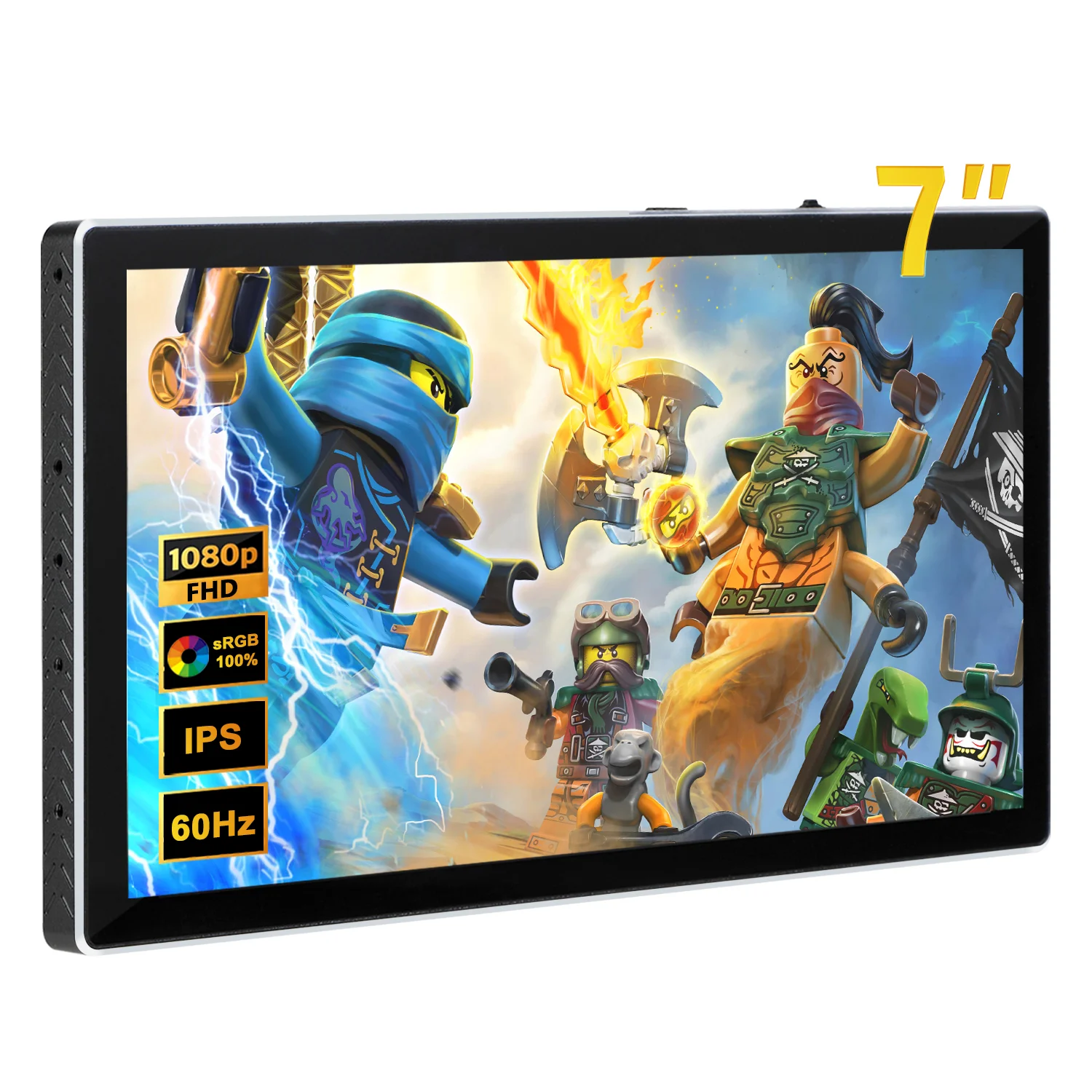 

Игровой монитор 7 дюймов FHD сенсорный монитор 1920x108 0 IPS Raspberry Pi оранжевый Pi Карманный ПК МОНИТОР Wisecoco ЖК-монитор
