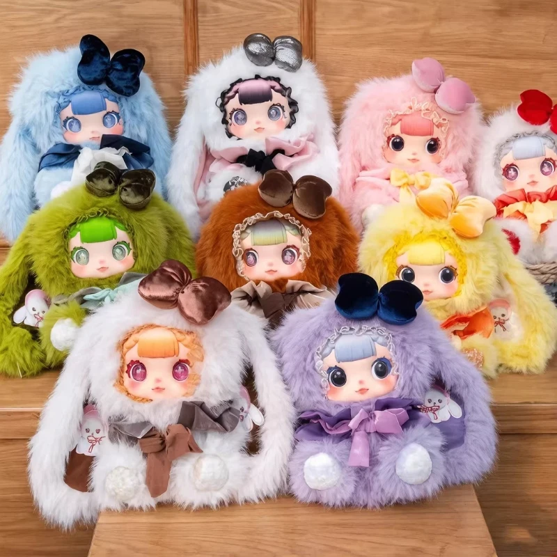 

Gigi 600% Mystery Style Vinyl Plush Doll Blind Box Fluffy Rabbit Ear Collectible Desktop Ornament Girls Holiday Gift Cute Figure
