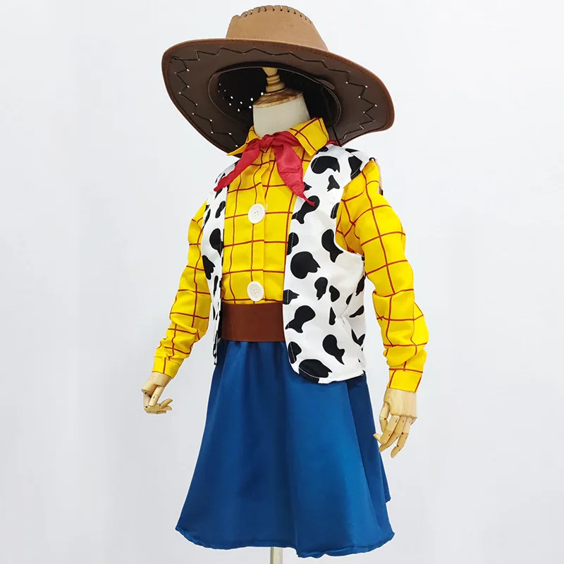 Toy Story 4 Cos Playing Skirt Halloween New Toy Story 4 Clothes Woody Police Shepherd Girl Stage Performance Costume Cos Playing