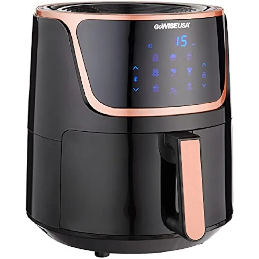 GoWISE USA GW22955 7-Quart Electric Air Fryer with Dehydrator & 3 Stackable Racks, Digital Touchscreen