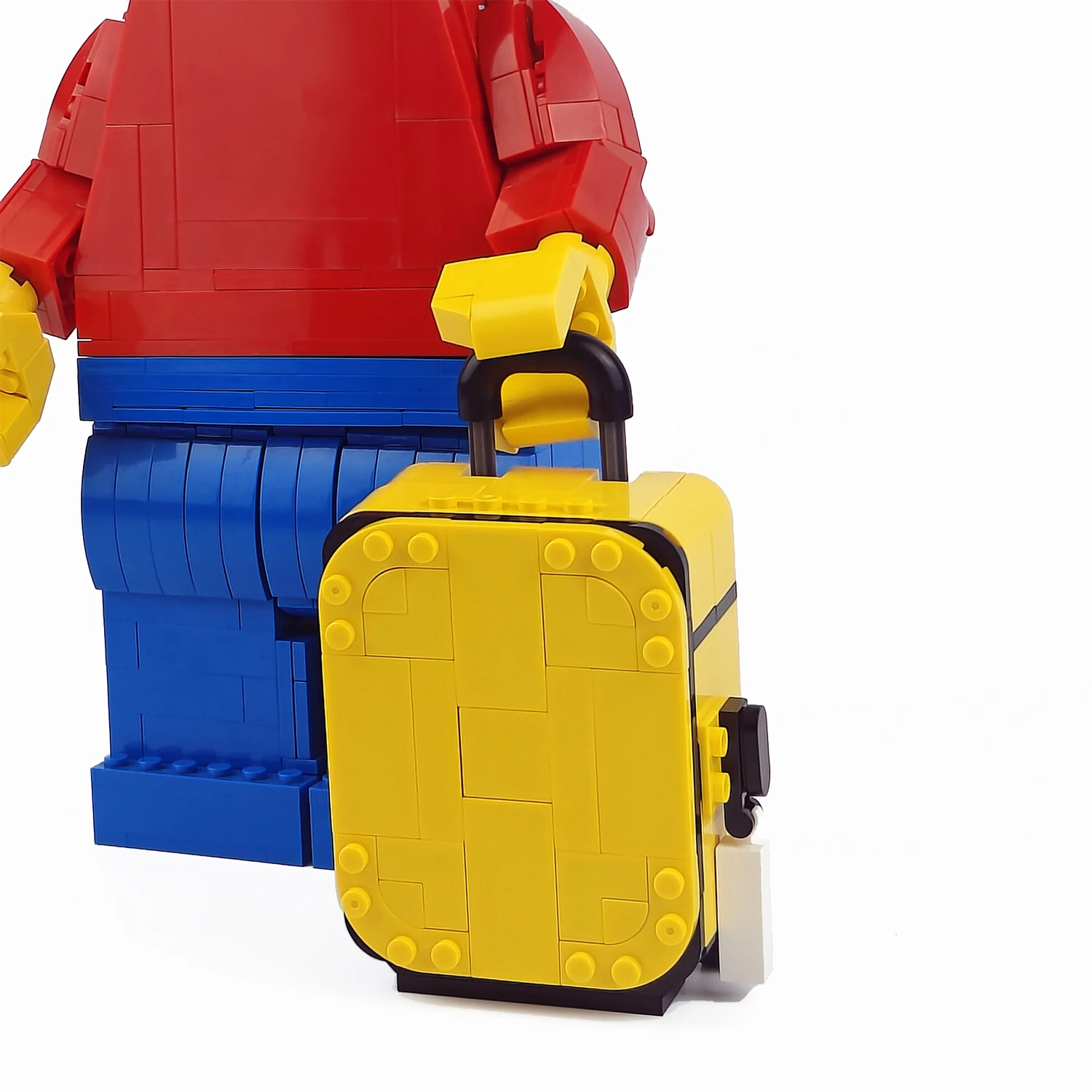 الإنسان الأعلى مع نموذج حقيبة صفراء اللبنات 40649 40817 التجمع الإبداعي 838 قطعة الطوب لعبة عيد الميلاد الهدايا #1