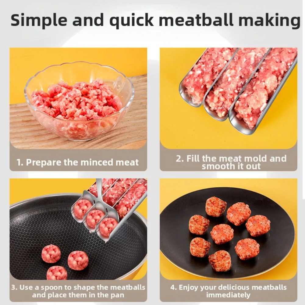 

Meatball Maker 304 Stainless Steel Meatball-Mold Meat Ball Maker Tool For Homemade Meatballs Kitchen Gadget