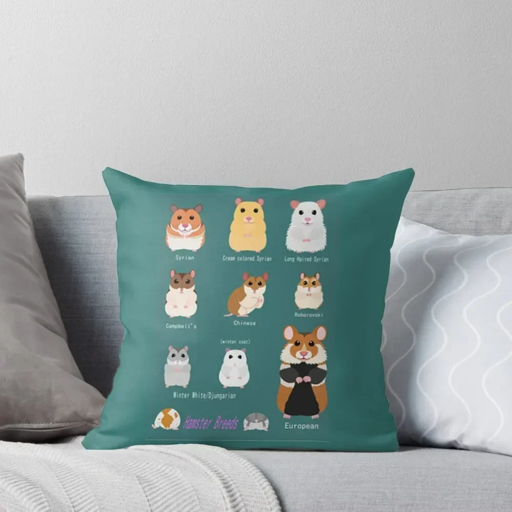 

Hamster Breeds syrian hamster Throw Pillow Pillow Case Christmas Cushion Child pillow