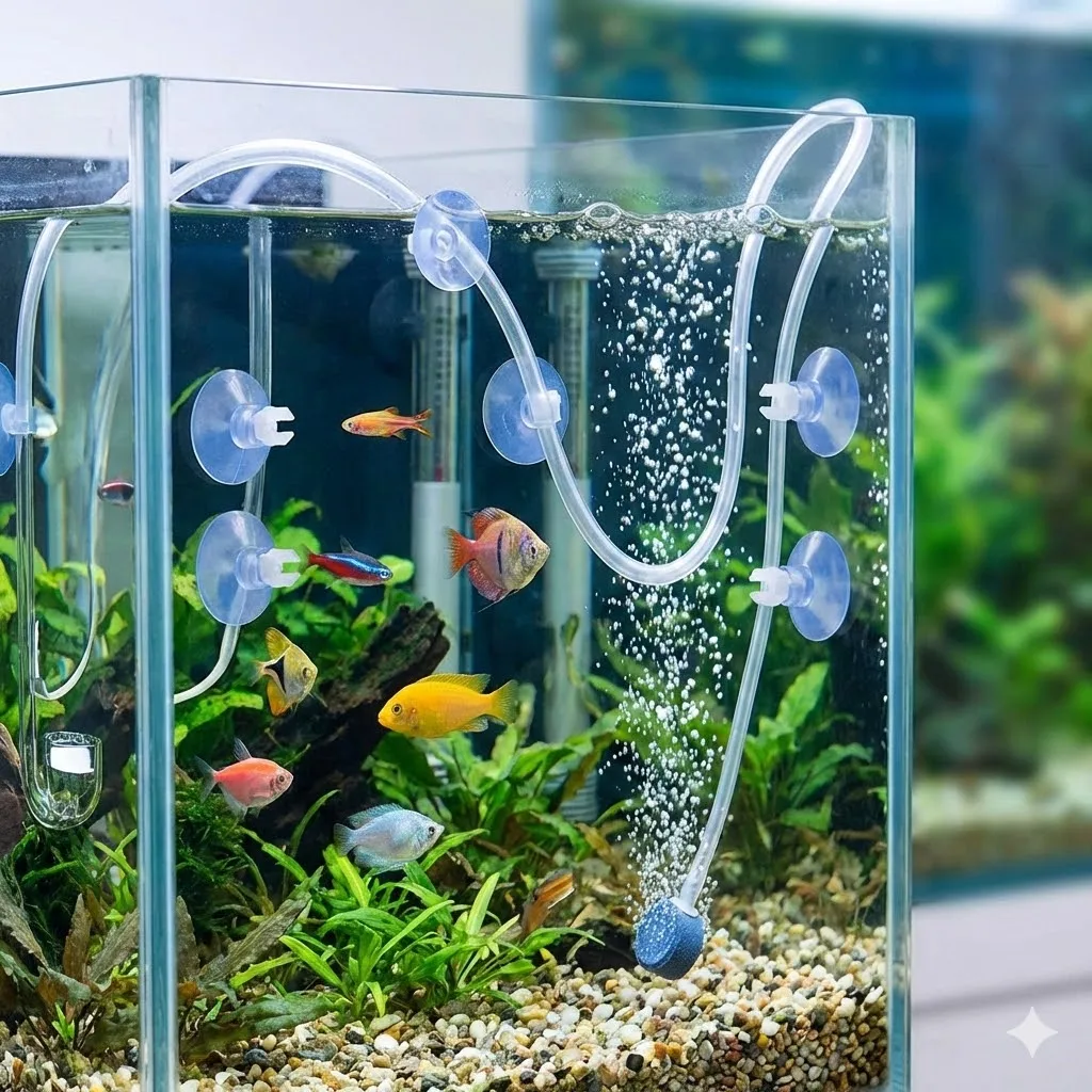30/50 Stück transparente Aquarium-Saugnäpfe für Luftschläuche, starke Halterungen für Aquarienschläuche, 4/6 mm Sauerstoffrohrklemmen, Zubehör – Detail 9