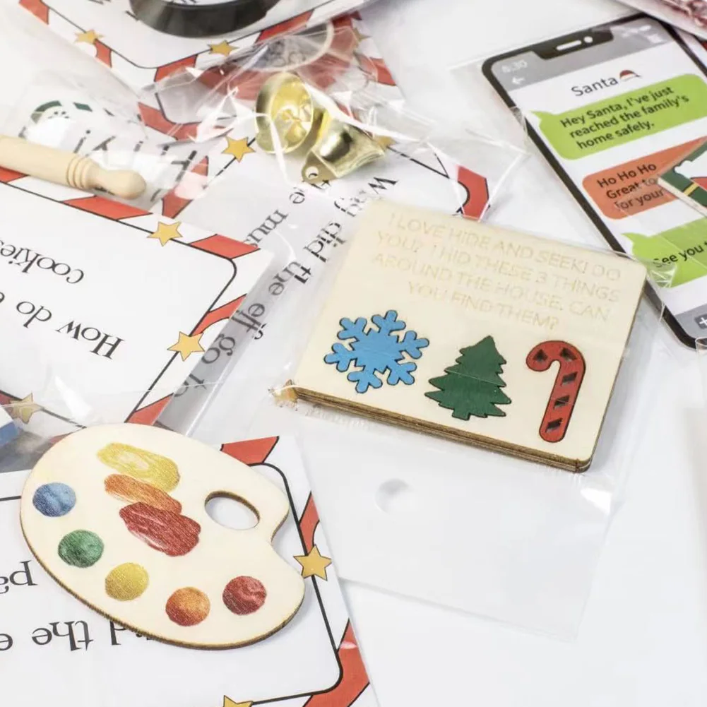 

Christmas 24 Days Elf Kit Elf Adventure Kit 2024 Creative Elf Scenes Idea Kit Elf Helper Kit for Kids Friends Family