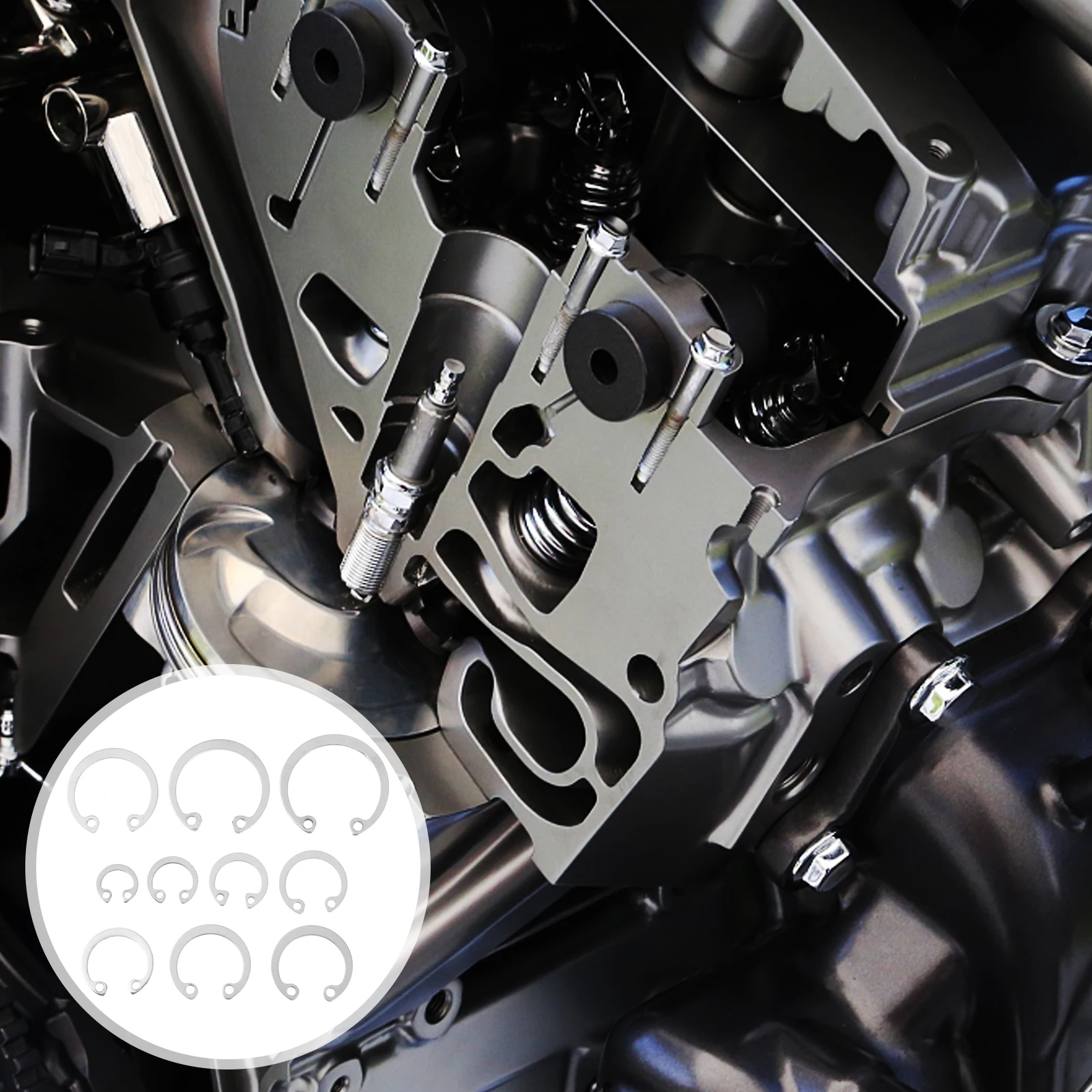 

150pcs Stainless Steel Retaining Rings Shaft Snap Ring Accessories Circlip For Crankshaft Wear Resistant Rustproof