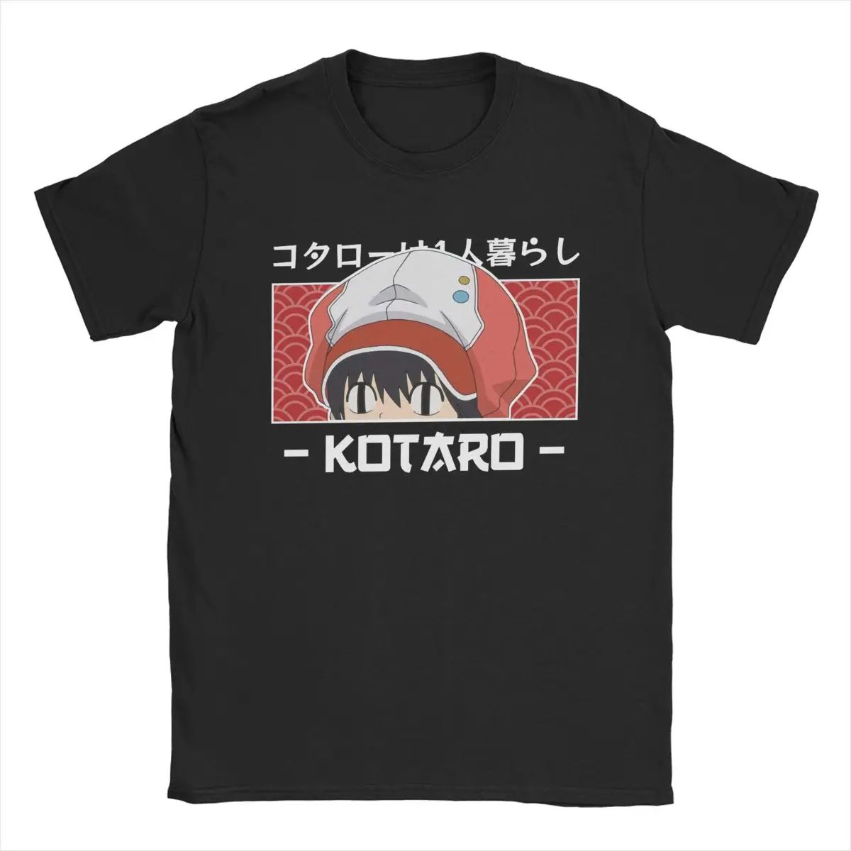 Funny Kotaro Lives Alone T-Shirts for Men Crewneck Cotton T Shirt Anime Short Sleeve Tee Shirt New Arrival Tops