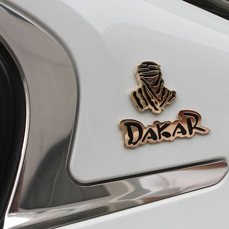 Adesivo de metal 3d para carro, emblema de dakar, corpo da janela, para-choque traseiro, para jeep rally, off-road, suv, captador 4x4, acessórios automotivos