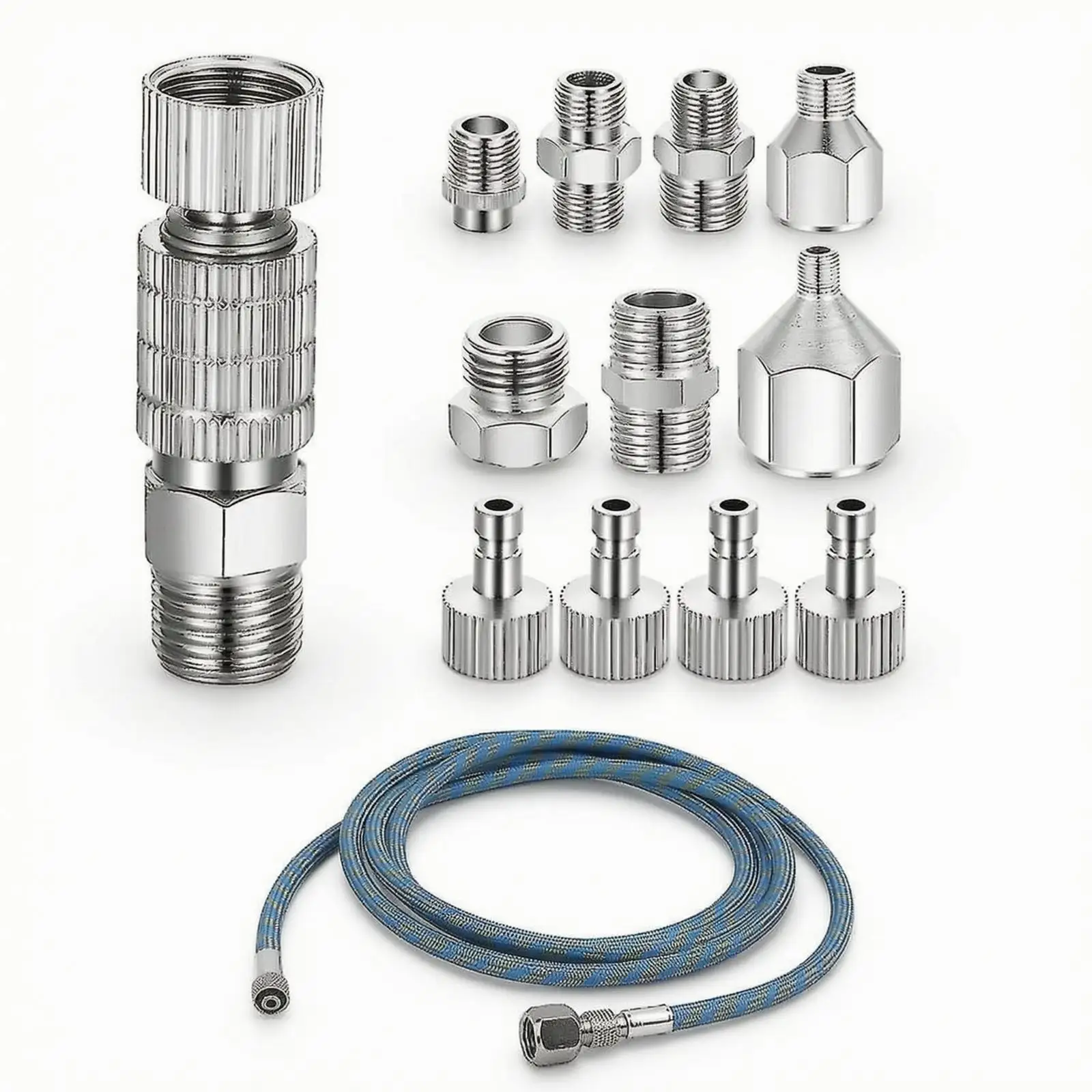 Airbrush Adapter Set with Quick Disconnect Fittings Metal for Airbrushing
