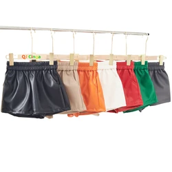 2026 New Women's PU Mini Shorts, Medium Stretch Leather Shorts,Orange White Gray Blue Green Available, Asian Size S M L XL