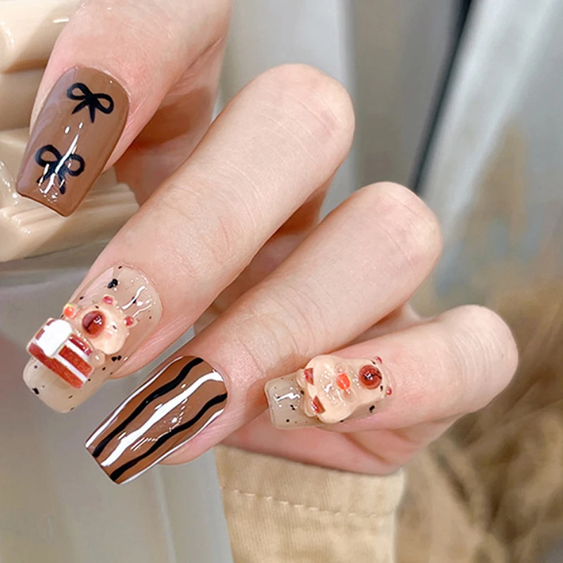 Cute Capybara Nail patch fai da te resina accessori per gioielli per unghie Cartoon Nail Sticker decorazione ornamento Manicure per ragazze regalo