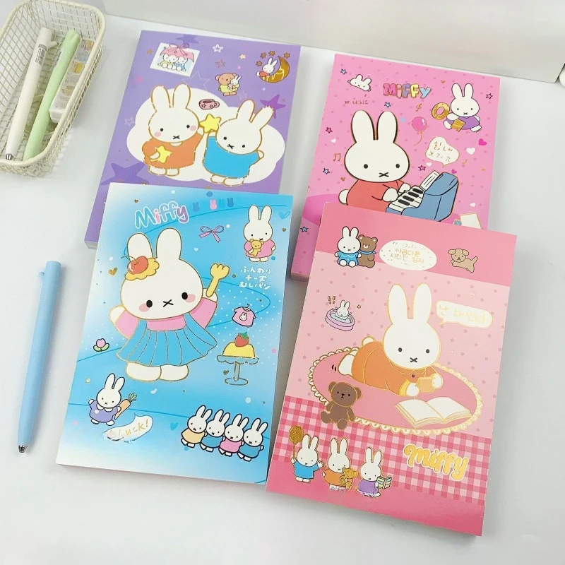 Cartoon Kawaii Miffy New Style A5 Hand Ledger Student Good Look Full Color Pages Thicken Notebook Send To Friends Practical Gift