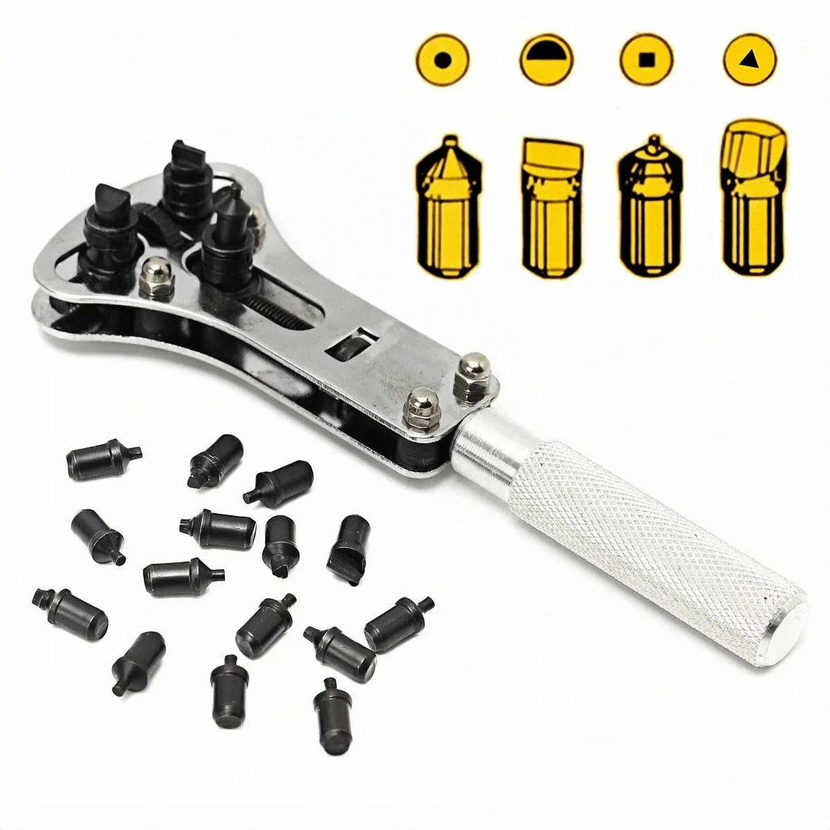 3 Claws Watch Back Case Opener Wrench Remover Watch Battery Press Closer Repair Tool for Watch Disassembly and Maintenance