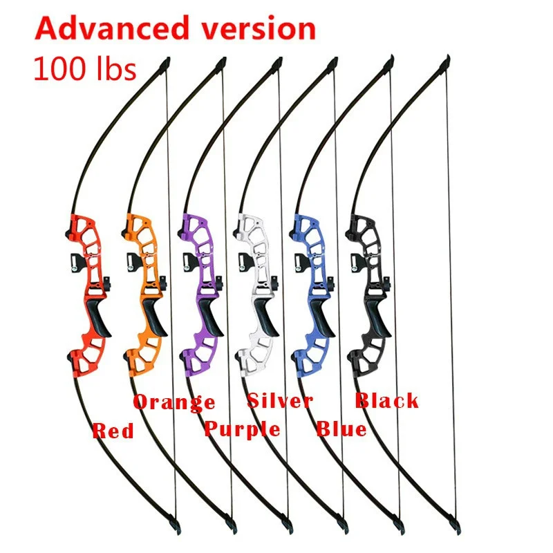 Nuevo Arco recurvo de Metal de alta calidad de 80-100 libras, potente y recto, para caza al aire libre, competición profesional de tiro