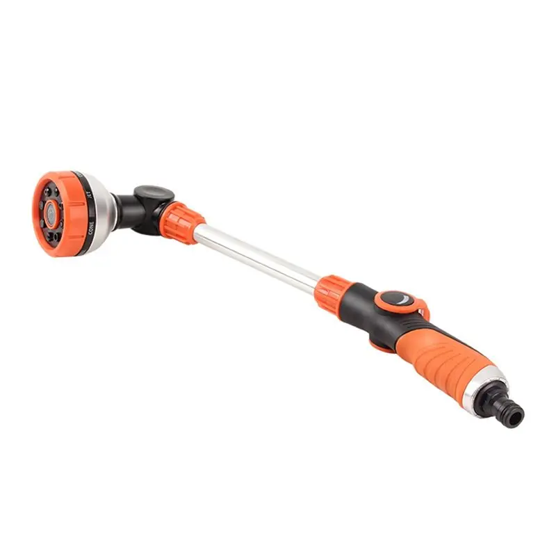 WORTHOWN-Multi-Pattern Spray Wand Garden Water Gun Long Pole Hose Nozzle For Watering Plants Flowers Vegetables