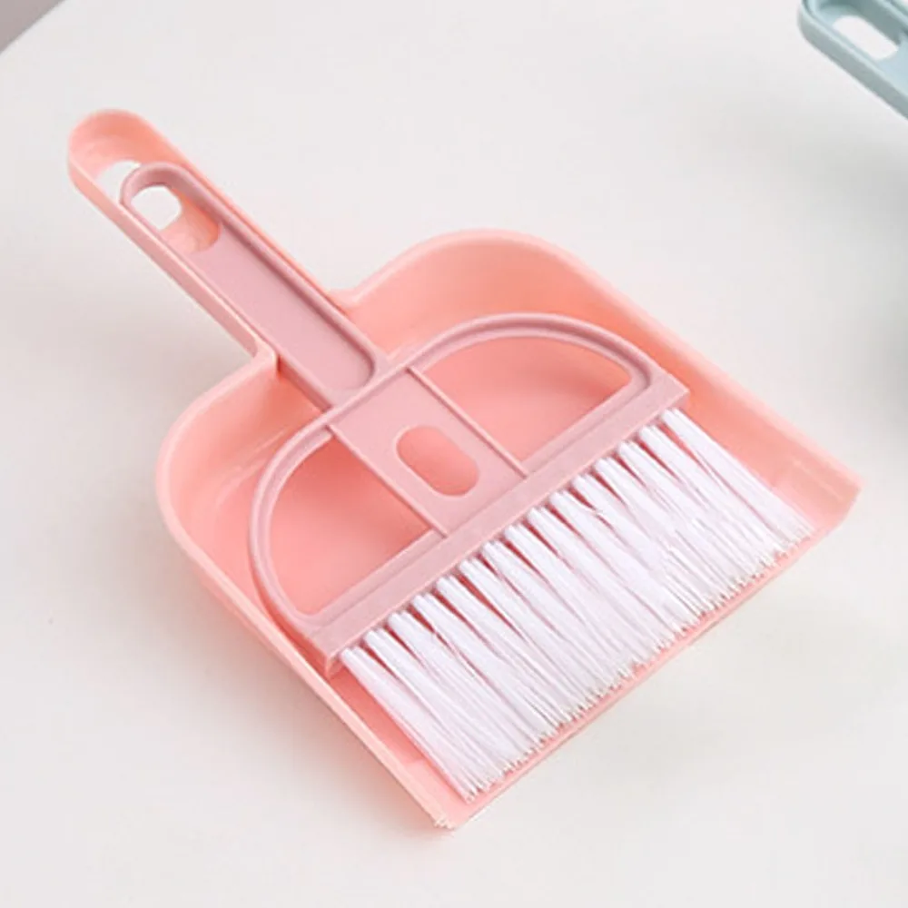 2pcs Portable Plastic Mini Dustpan And Brush Set Hamster Sand Scooper Desktop Cleaning Set Pet Waste Cleaning Kit Tabletops