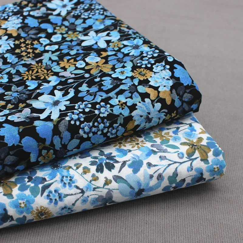 140x50cm Cotton Fabric with Small Floral Print Breathable Fabric Material for Dressmaking Beautiful Fabric for Clothes