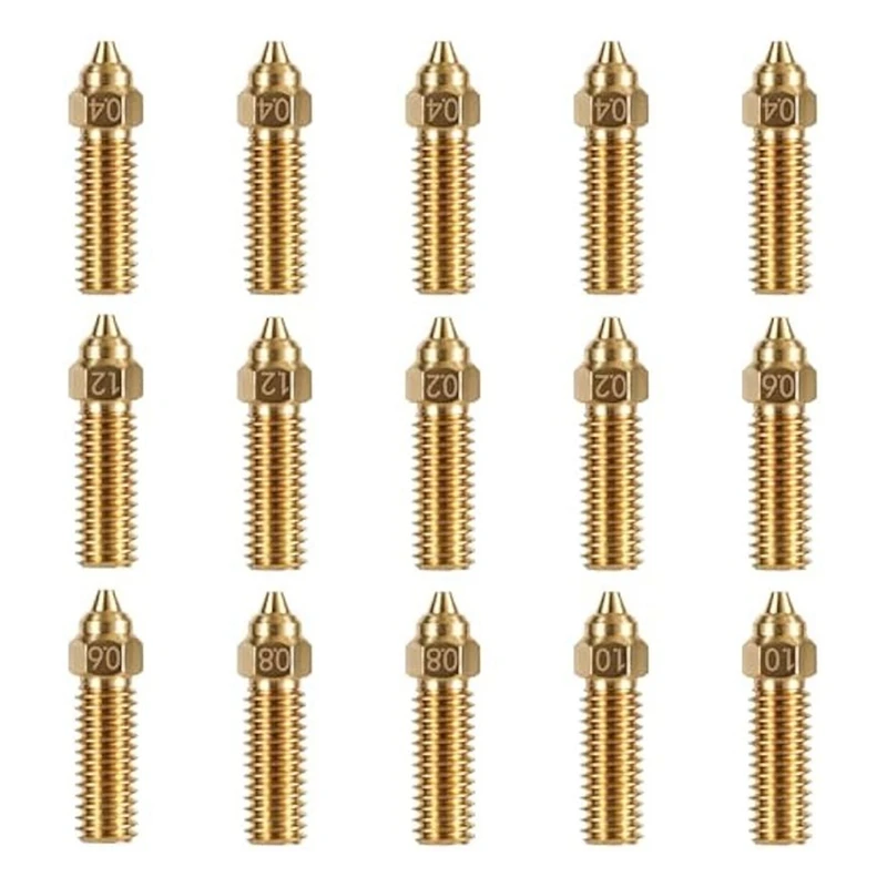 

Комплект латунных насадок, комплект насадок K1 для комплекта насадок для 3D-принтера, запасные части для принтера, аксессуары для K1, K1 Max, 15 шт.