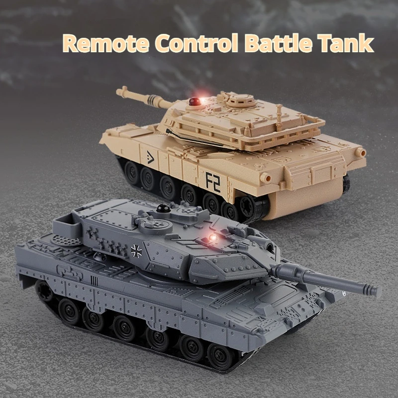 Zdalnie Sterowane Mini Czołgi RC, Model Wojskowy Czołgu RTR z Obrotową Wieżyczką 170 Stopni i Systemem Podczerwieni, Prezent dla Chłopców