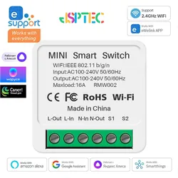 16A EWelink Wifi Switch Mini Smart 2-Way DIY Switches Circuit Breaker Support Sber Sa Маруся Alexa Google Home Alice SmartThings