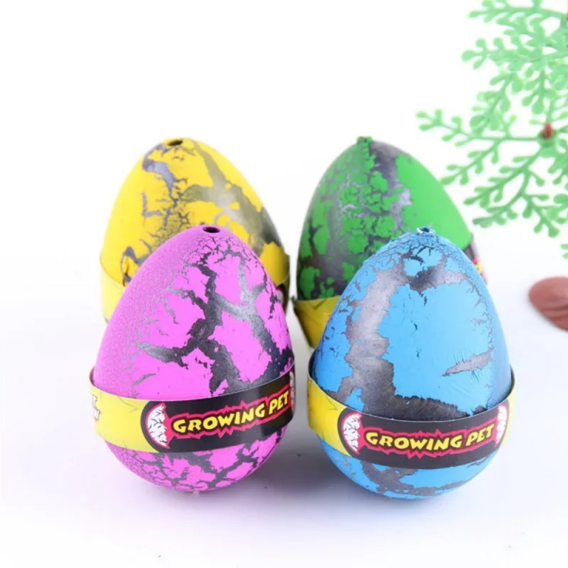 

Magical 4PCS Dinosaur Add Water Grow Egg Animal Breeding Process Hatching Growing Educational Teach Funny Toys Interesting Gifts