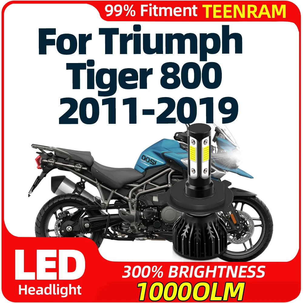 1Pc Motorcycle Light Bulb H4 Super Bright Moto Headlight 6000K White 12V For Triumph Tiger 800 2011-2015 2016 2017 2018 2019