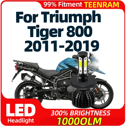Imagen 1 del producto Bombilla H4 superbrillante para Faro de motocicleta, luz blanca de 6000K y 12V para Triumph Tiger 800, 2011-2015, 2016, 2017, 2018, 2019, 1 unidad