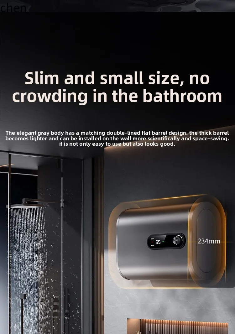 ZML electric water heater household flat bucket bathroom bathing first-class energy efficiency quick heating energy saving