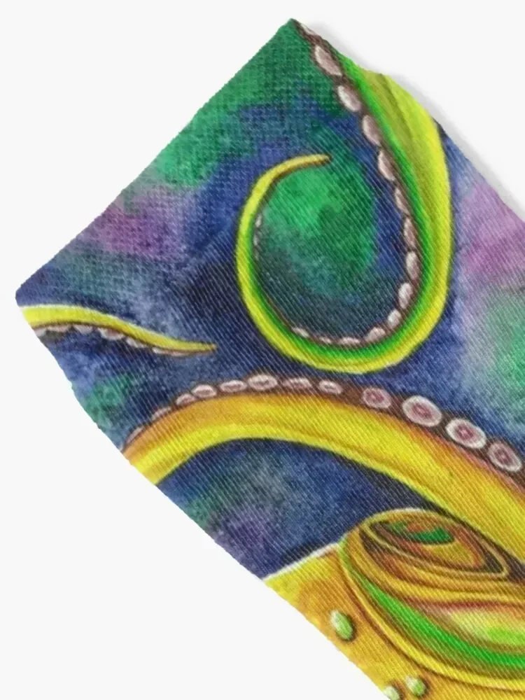 Octopus Socks christmas gift bright garter cycling kids Women Socks Men's