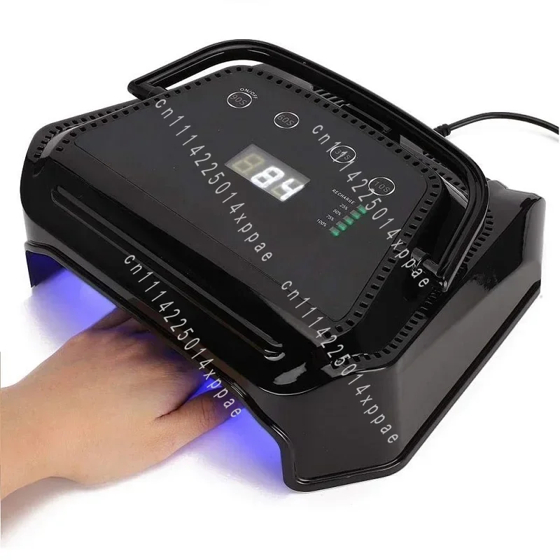 72w Black Nail Art Uv Led Lamp Curing Nail Equipment Nail Dryer Rechargeable Private Logo