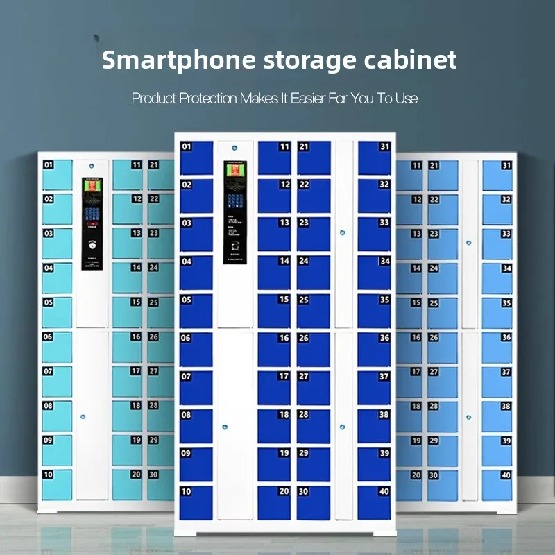 

Smartphone locker Employee company Mobile phone locker facial recognition fingerprint card WeChat locker