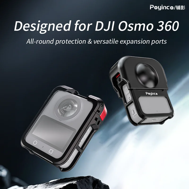 Metal Case for DJI Osmo 360 Accessories Aluminum Camera Cage Protective Frame with Lens Cap