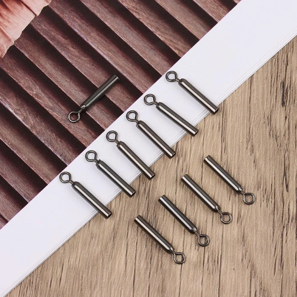 

Straight Type Fishing Line Fixed Tube 360 Degree Freely Rotating Copper Float Rest Connect No Deformation Anti Knot