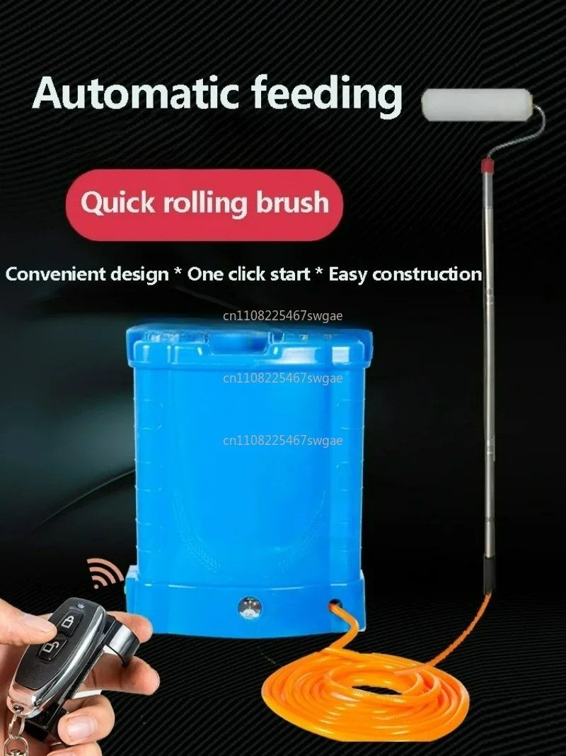 Brush Extended Printing Automatic Paint Roller Self Brushing Tool Telescopic  Coater Self-Priming Emulsion