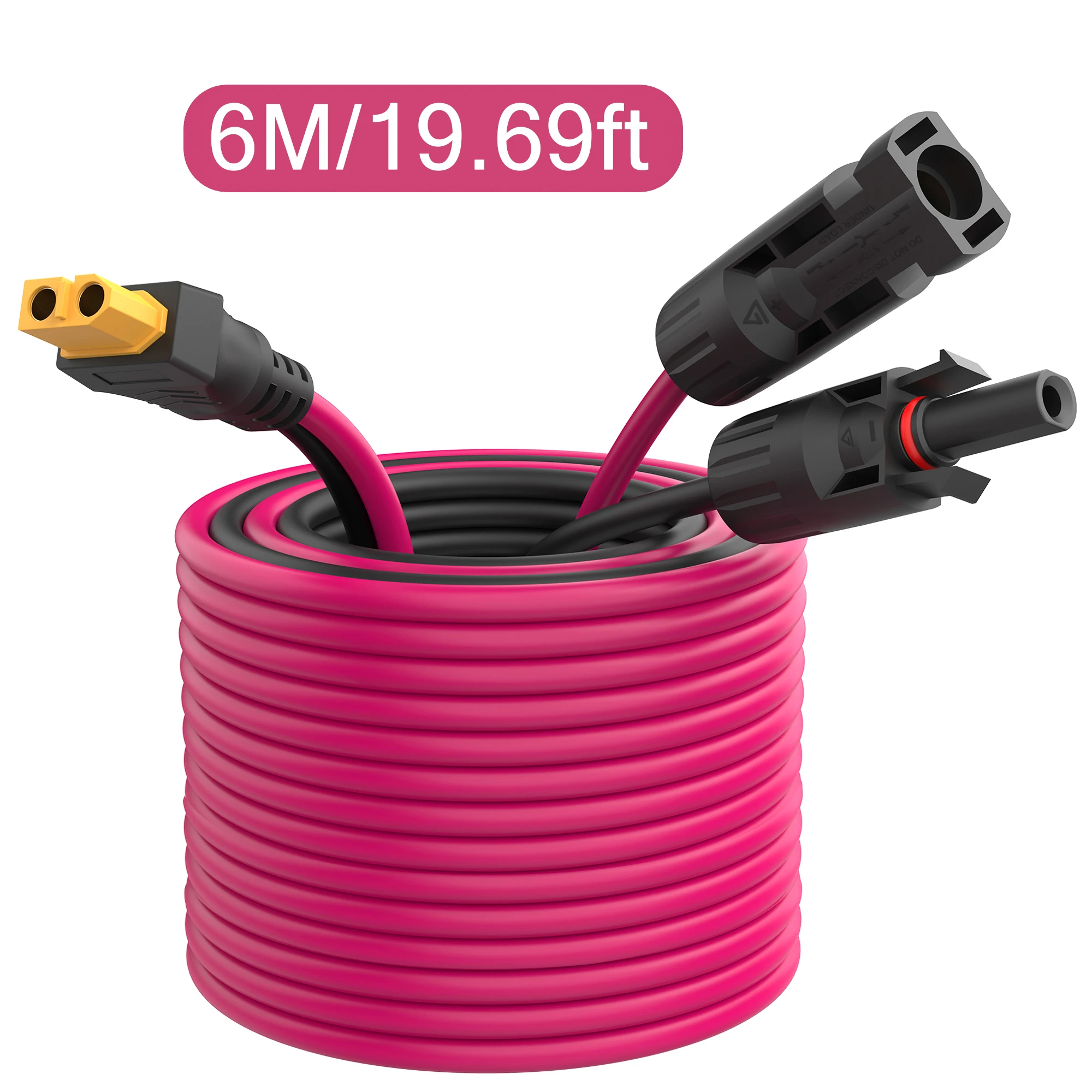 Solar naar XT60 verlengkabel 12AWG 30A zonneconnector naar XT60 adapterkabel geschikt voor zonnepaneel naar draagbare krachtcentrale