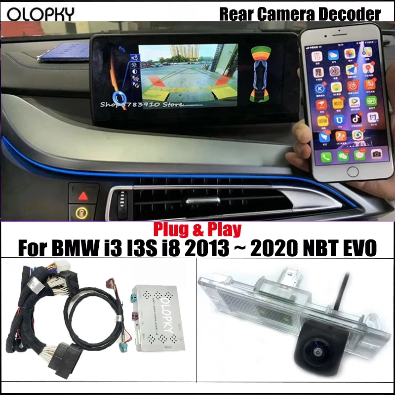 

Plug & Play Reverse Camera For BMW i3 I3S i8 2013 ~ 2020 Upgrade Original Screen Front Rear View Bakcup Camera